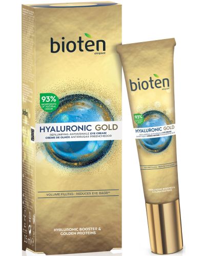 Bioten Hyaluronic Gold Околоочен крем, 15 ml - 1