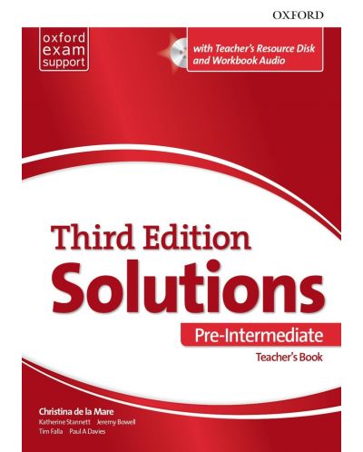 Комплект за учителя Solutions 3E Pre-Intermediate ESS TB & RES Disk Pack - 1