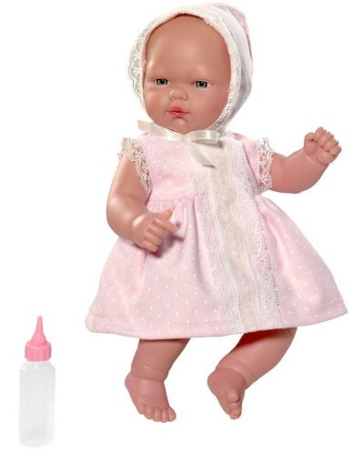 Кукла Asi - Бебе Оли, с розова рокля и шапка - 2