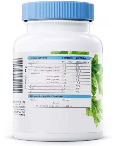 Omega-3 Vegan, 250 mg DHA, 60 гел капсули, Osavi - 2