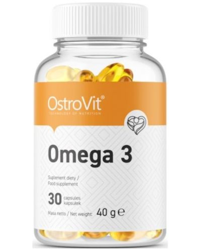 Omega 3, 1000 mg, 30 капсули, OstroVit - 1