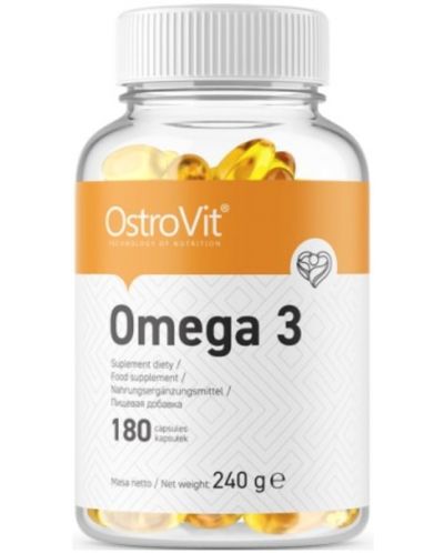 Omega 3, 1000 mg, 180 капсули, OstroVit - 1