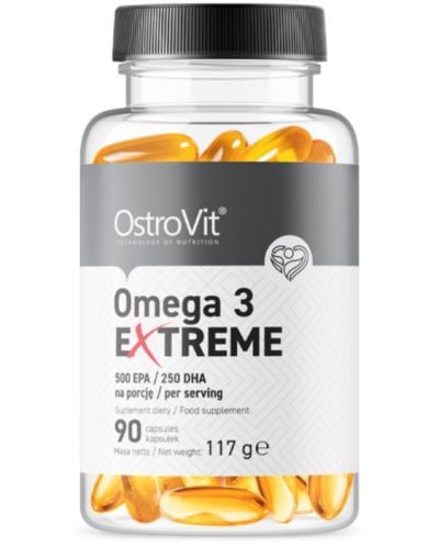 Omega 3 Extreme, 1000 mg, 90 капсули, OstroVit - 1