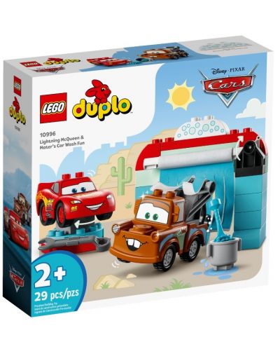 Конструктор LEGO Duplo - Забавления на автомивката с Маккуин и Матю (10996) - 1