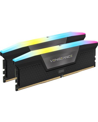 Оперативна памет Corsair - VENGEANCE RGB, 32GB , DDR5, 5200MHz, черна - 2