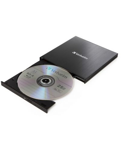Оптично устройство Verbatim - External Slimline Blu-ray Writer, USB-C - 2