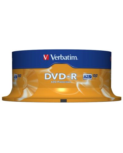 Оптичен носител Verbatim - DVD-R AZO 4.7GB 16X, Matt Silver Surface, 25 броя - 2