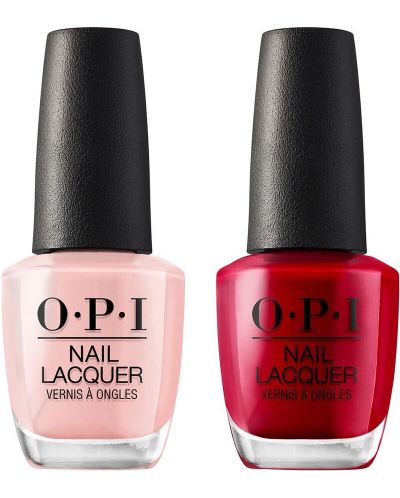 OPI Nail Lacquer Комплект - Лак за нокти, Passion & Color So Hot It Bern, 2 x 15 ml - 1