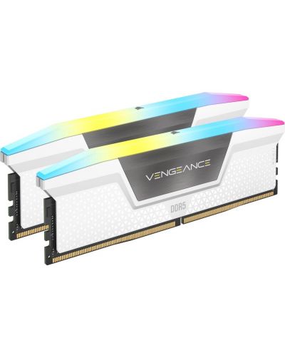 Оперативна памет Corsair - VENGEANCE RGB, 32GB , DDR5, 5200MHz, бяла - 2