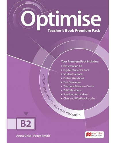 Optimise Level B2 Premium Pack Teacher's Book / Английски език - ниво B2: Книга за учителя с код - 1