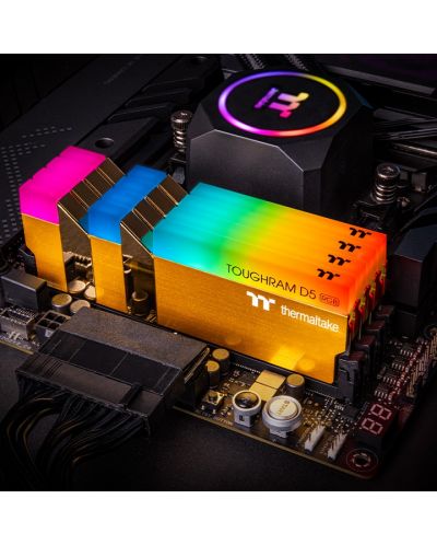 Оперативна памет Thermaltake - TOUGHRAM RGB, 32GB, DDR5, 5600MHz, Metallic Gold - 6