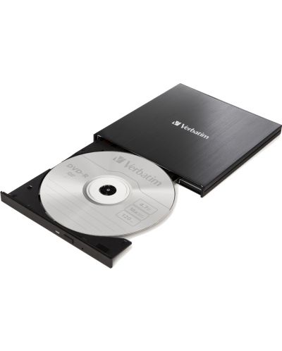 Оптично устройство Verbatim - External Slimline CD/DVD Writer, USB-C - 2