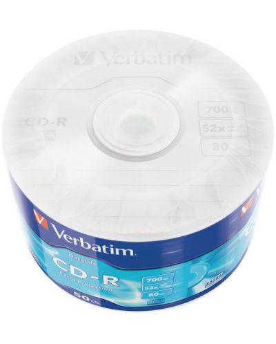 Оптичен носител Verbatim - CD-R 700MB 52X, Extra Protection Wrap, 50 броя - 3