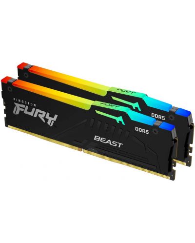 Оперативна памет Kingston -  Fury Beast RGB, 32GB, DDR5, 5200MHz - 2