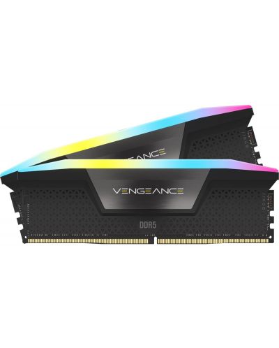 Оперативна памет Corsair - VENGEANCE RGB, 32GB , DDR5, 5200MHz, черна - 1