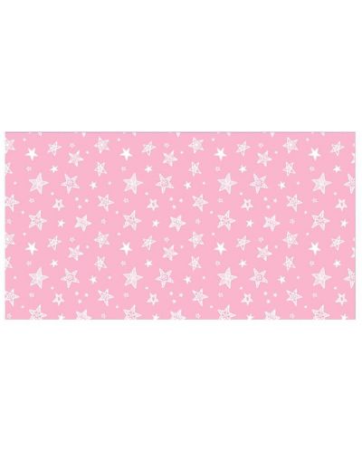 Опаковъчна хартия Apli - Розовa, Звездички, 200 х 70 см, 55 гр - 1