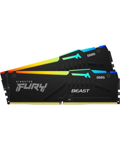 Оперативна памет Kingston -  Fury Beast RGB, 32GB, DDR5, 5200MHz - 1