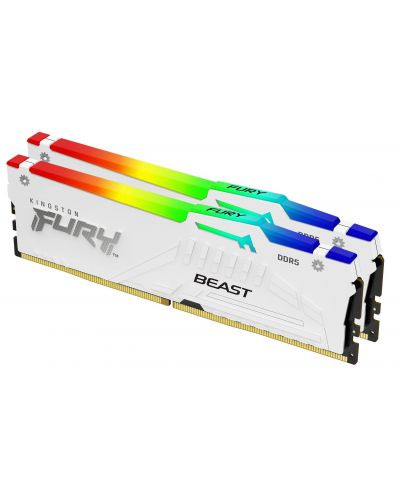 Оперативна памет Kingston - FURY Beast White RGB EXPO, 64GB, DDR5, 6000MHz - 1