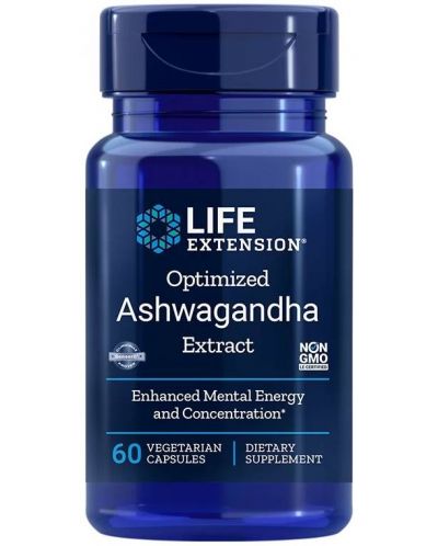 Optimized Ashwagandha Extract, 125 mg, 60 веге капсули, Life Extension - 1