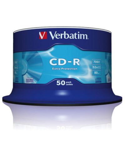 Оптичен носител Verbatim - CD-R 700MB 52X, Extra Protection Surface, 50 броя - 2