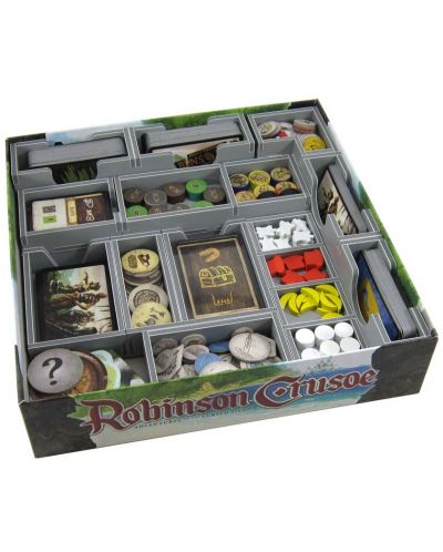 Органайзер за настолна игра Folded Space - Robinson Crusoe