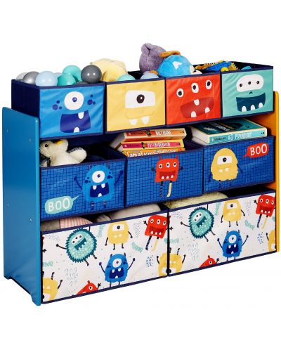 Органайзер-етажерка за играчки и книжки Ginger Home - Monster, с 9 кутии - 4