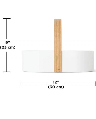 Органайзер Umbra - Bellwood Caddy, 30 x 20 x 23 cm, бял-натурален - 2