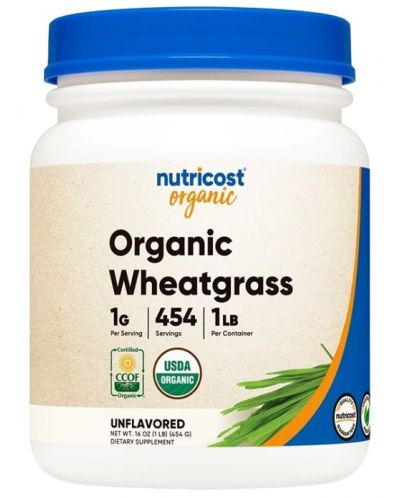 Organic Wheatgrass, 454 g, Nutricost - 1