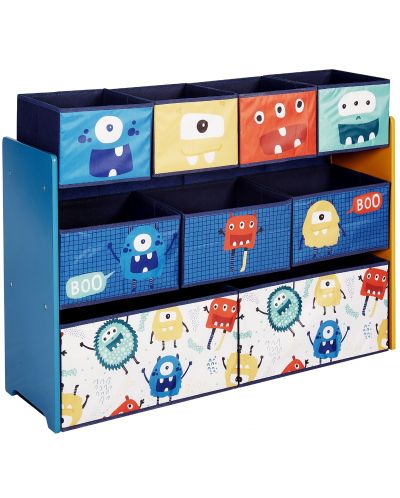 Органайзер-етажерка за играчки и книжки Ginger Home - Monster, с 9 кутии - 1