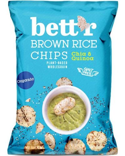 Оризов чипс с чиа и киноа, 60 g, Bett'r - 1