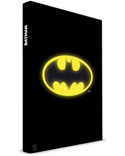 Тефтер SD Toys DC Comics: Batman - Light Logo, светещ - 1
