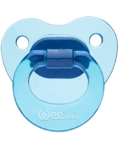 Ортодонтска залъгалка Wee Baby Candy,  6-18 месеца, синя - 1
