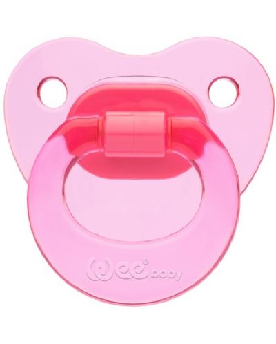 Ортодонтска залъгалка Wee Baby Candy,  0-6 месеца, розова - 1