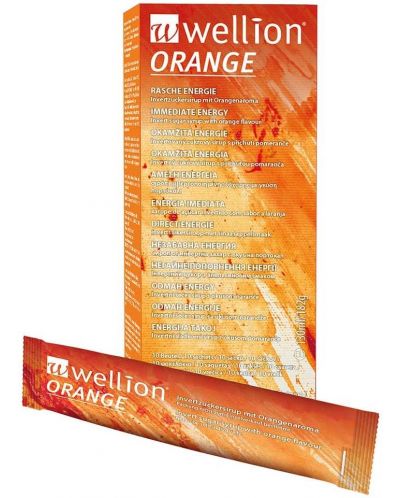 Orange Течна захар, портокал, 10 сашета, Wellion - 1