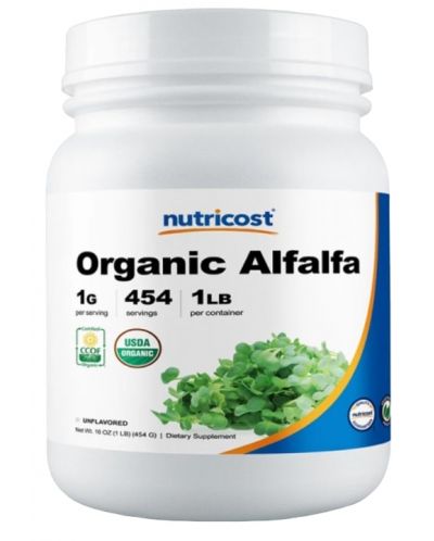 Organic Alfalfa, 454 g, Nutricost	 - 1
