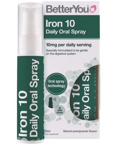 Iron 10 Орален спрей, 10 mg, 25 ml, 32 дневни дози, Better You - 1