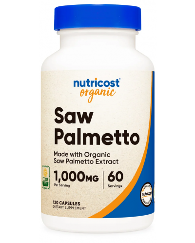 Organic Saw Palmetto, 500 mg, 120 капсули, Nutricost - 1