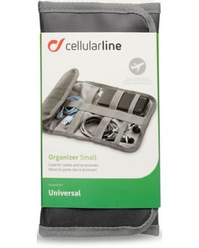 Органайзер за кабели и зарядни Cellularline - Organizer Small, сив - 2
