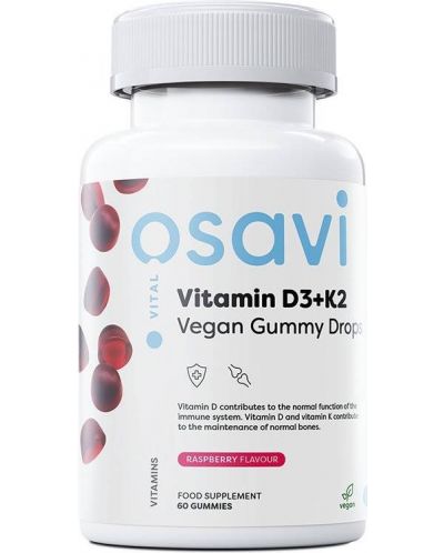 Osavi Vitamin D3 + K2, 60 желирани таблетки, Osavi - 1