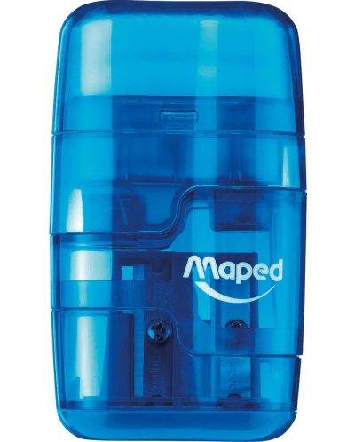 Острилкогума Maped Connect - Тransparent, синя - 1