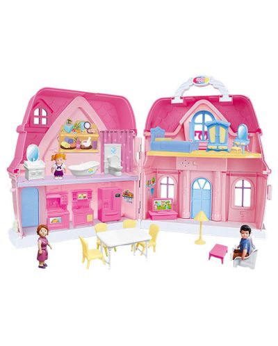 Къща за кукли Ocie - Dream House, с кукли и мебели - 1