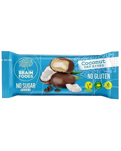 Овесени хапки с кокос, 44 g, Brain Foods - 1