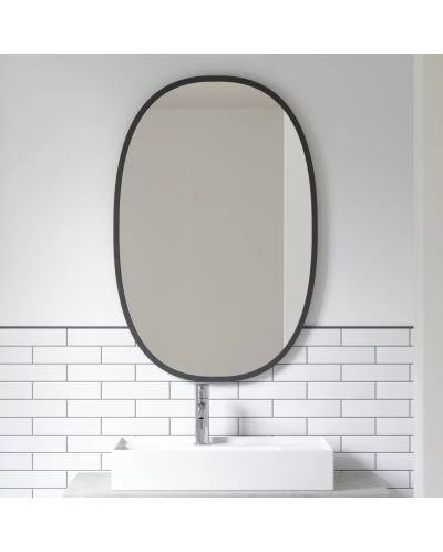 Овално огледало за стена Umbra - Hub, 91 x 61 x 3 cm, черно - 6
