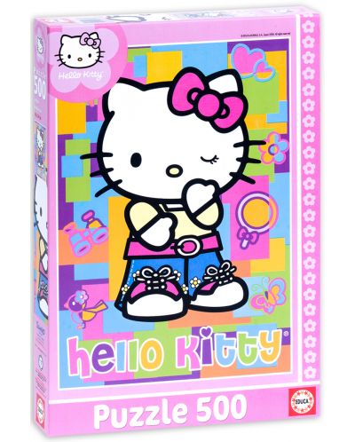 Пъзел Educa от 500 части - Hello Kitty - 1