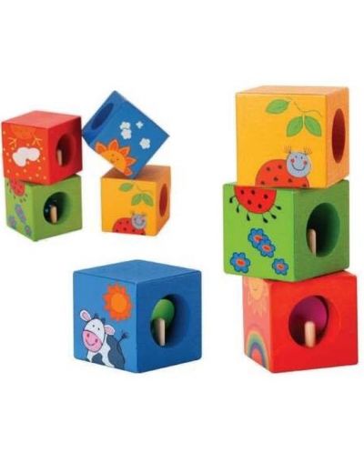 Детски дървени кубчета Classic World – Пъзел - 1