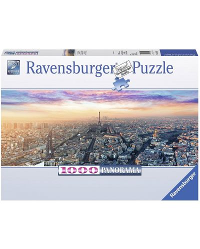 Панорамен пъзел Ravensburger от 1000 части - Сутрин в Париж - 1
