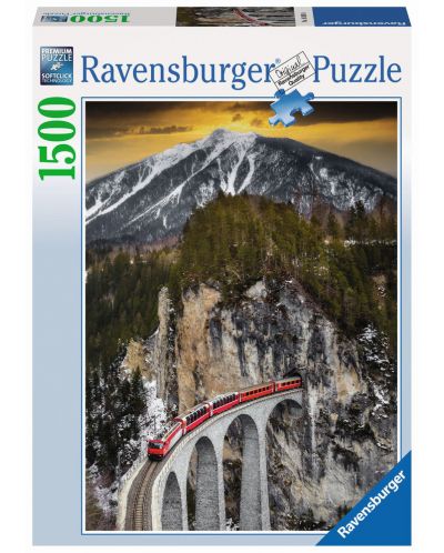 Пъзел Ravensburger от 1500 части - Снежен каньон - 1