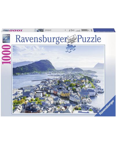 Пъзел Ravensburger от 1000 части - Гледка към Алесунд, Норвегия - 1