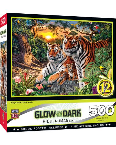 Пъзел Master Pieces от 500 части - Тигри в джунглата - 1