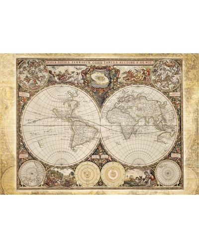 Пъзел Schmidt от 2000 части - Историческа карта на света - 2